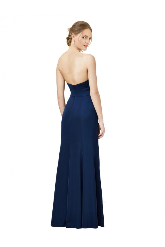 Boutique Noir Fourreau Sans bretelle Crêpe Stretch Longue Formelles Robes demoiselle d'honneur / Robes de soirée / Robes de bal