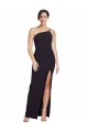 Boutique Noir Fourreau Sans bretelle Crêpe Stretch Longue Formelles Robes demoiselle d'honneur / Robes de soirée / Robes de bal