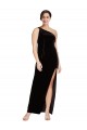 Boutique Noir Fourreau Velours Stretch Longue Formelles Robes demoiselle d'honneur / Robes de soirée / Robes de bal