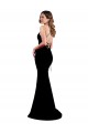 Boutique Noir Sirène Col Haut Crêpe Stretch Longue Formelles Robes demoiselle d'honneur / Robes de soirée / Robes de bal