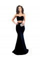 Boutique Noir Sirène Col Haut Crêpe Stretch Longue Formelles Robes demoiselle d'honneur / Robes de soirée / Robes de bal
