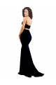 Boutique Noir Sirène Col Haut Crêpe Stretch Longue Formelles Robes demoiselle d'honneur / Robes de soirée / Robes de bal