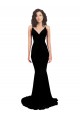 Boutique Noir Sirène Col V Spandex Longue Formelles Robes demoiselle d'honneur / Robes de soirée / Robes de bal