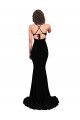 Boutique Noir Sirène Col V Spandex Longue Formelles Robes demoiselle d'honneur / Robes de soirée / Robes de bal
