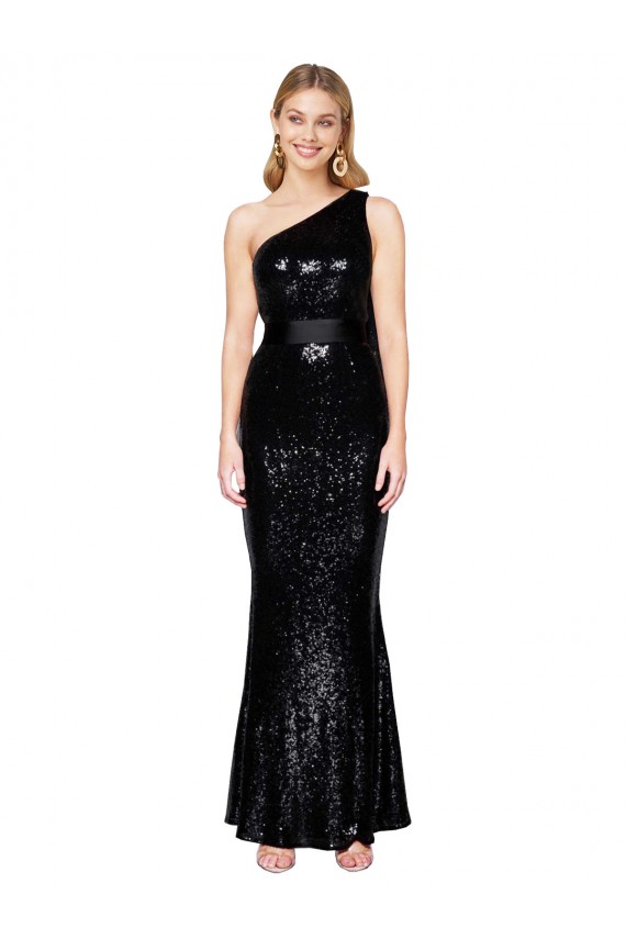 Boutique Noir Sirène Paillette Longue Formelles Robes demoiselle d'honneur / Robes de soirée / Robes de bal