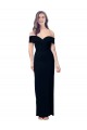 Boutique Noir Sirène Épaule Dénudée Crêpe Stretch Longue Formelles Robes demoiselle d'honneur / Robes de soirée / Robes de bal