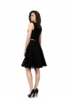 Boutique Noir Trapèze Col bijou Dentelle Courte Robes demoiselle d'honneur / Robes de cocktail