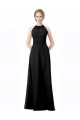 Boutique Noir Trapèze Licou Mousseline Longue Robes demoiselle d'honneur