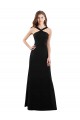 Boutique Noir Trapèze Licou Mousseline Longue Robes demoiselle d'honneur