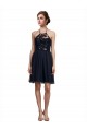 Boutique Noir Trapèze Licou Tulle Courte Robes demoiselle d'honneur