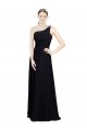 Boutique Noir Trapèze Mousseline Longue Robes demoiselle d'honneur