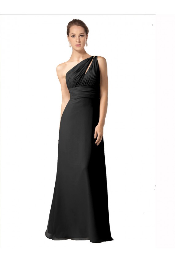 Boutique Noir Trapèze Mousseline Longue Robes demoiselle d'honneur