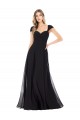 Boutique Noir Trapèze Mousseline Longue Robes demoiselle d'honneur