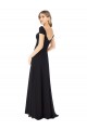 Boutique Noir Trapèze Mousseline Longue Robes demoiselle d'honneur