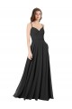Boutique Noir Trapèze Mousseline Longue Robes demoiselle d'honneur