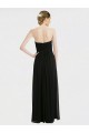 Boutique Noir Trapèze Sans bretelle Mousseline Dentelle Longue Robes demoiselle d'honneur