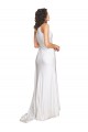 Boutique Blanc Trapèze Satiné Soyeux Robes de mariée