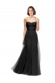 Boutique Noir Trapèze Tulle Longue Robes demoiselle d'honneur