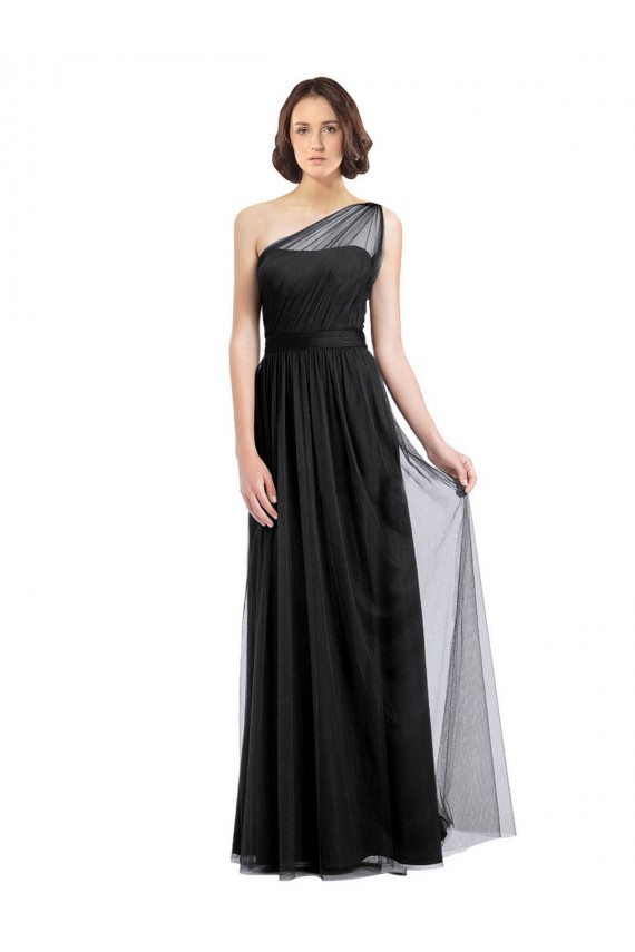 Boutique Noir Trapèze Tulle Longue Robes demoiselle d'honneur