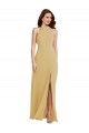 Boutique Or Trapèze Licou Mousseline Longue Robes demoiselle d'honneur