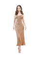Boutique Or rose Fourreau midi Satiné Soyeux Courte Robes demoiselle d'honneur / Robes de soirée / Robes de cocktail