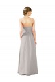 Boutique Oyster Argent Trapèze Sans bretelle Mousseline Longue Robes demoiselle d'honneur