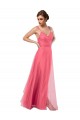 Boutique Pastèque Trapèze Bretelles spaghetti Tulle Longue Robes demoiselle d'honneur