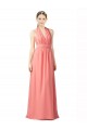 Boutique Pastèque Trapèze Licou Mousseline Longue Robes demoiselle d'honneur