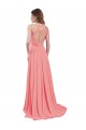 Boutique Pastèque Trapèze Licou Mousseline Longue Robes demoiselle d'honneur