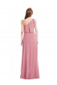 Boutique Peau Rose Trapèze Mousseline Longue Robes demoiselle d'honneur