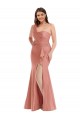 Boutique Pêche de Géorgie Sirène Satiné Soyeux Longue Formelles Robes demoiselle d'honneur / Robes de soirée / Robes de bal