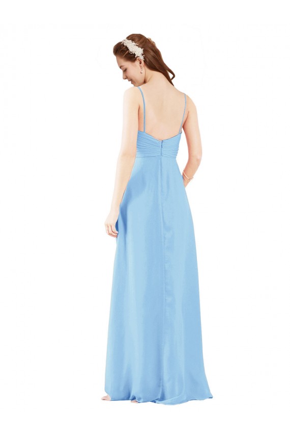Boutique Periwinkle Fourreau Col V Mousseline Longue Robes demoiselle d'honneur