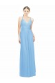 Boutique Periwinkle Trapèze Bretelles spaghetti Col V Mousseline Longue Robes demoiselle d'honneur