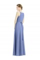 Boutique Periwinkle Trapèze Bretelles spaghetti Col V Satiné Longue Robes demoiselle d'honneur
