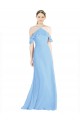 Boutique Periwinkle Trapèze Licou Mousseline Longue Robes demoiselle d'honneur