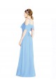 Boutique Periwinkle Trapèze Licou Mousseline Longue Robes demoiselle d'honneur