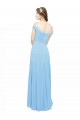 Boutique Periwinkle Trapèze Épaule Dénudée Bretelles spaghetti Mousseline Longue Robes demoiselle d'honneur