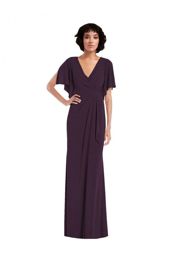 Boutique Pourpre Fourreau Col V Spandex Longue Formelles Robes demoiselle d'honneur / Robes de soirée / Robes de bal