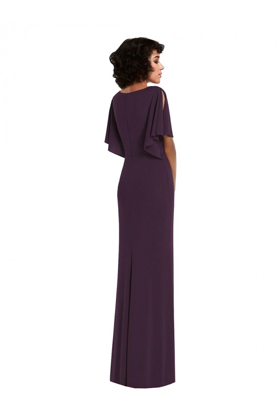 Boutique Pourpre Fourreau Col V Spandex Longue Formelles Robes demoiselle d'honneur / Robes de soirée / Robes de bal
