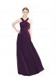 Boutique Pourpre Trapèze Licou Mousseline Longue Robes demoiselle d'honneur