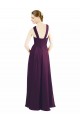 Boutique Pourpre Trapèze Licou Mousseline Longue Robes demoiselle d'honneur