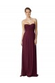 Boutique Pourpre Trapèze Mousseline Longue Robes demoiselle d'honneur