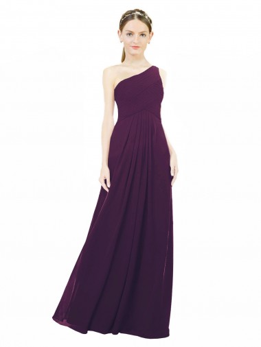 Boutique Pourpre Trapèze Mousseline Longue Robes demoiselle d'honneur