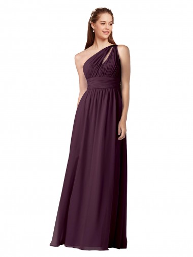 Boutique Pourpre Trapèze Mousseline Longue Robes demoiselle d'honneur