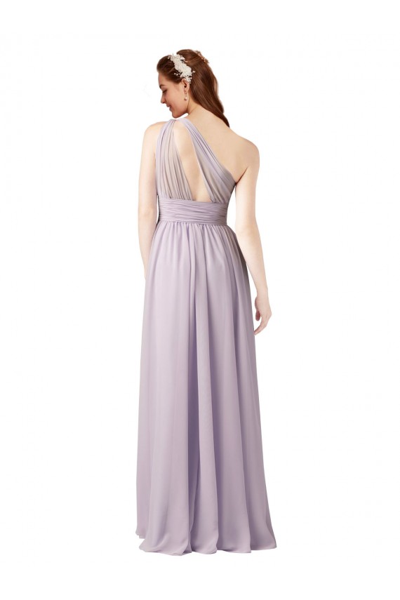 Boutique Pourpre Trapèze Mousseline Longue Robes demoiselle d'honneur