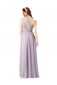 Boutique Pourpre Trapèze Mousseline Longue Robes demoiselle d'honneur