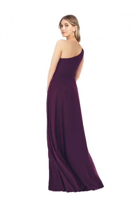 Boutique Pourpre Trapèze Mousseline Longue Robes demoiselle d'honneur