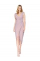 Boutique Primevère Sirène Col V Mousseline Courte Asymétrique Robes demoiselle d'honneur / Robes de soirée / Robes de bal