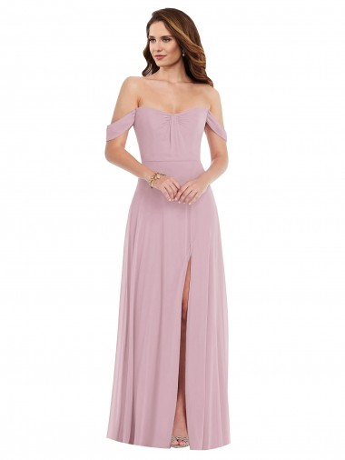 Boutique Primevère Trapèze Mousseline Longue Robes demoiselle d'honneur