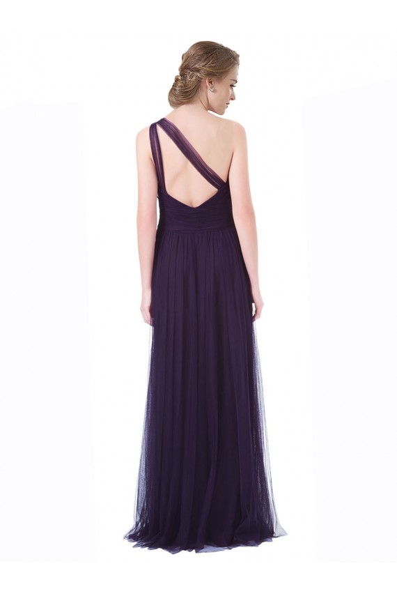 Boutique Prune Trapèze Tulle Longue Robes demoiselle d'honneur
